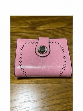 Sendefn Pink Wallet Floral Snap Closure ID Section Credit Card Slots Change Area